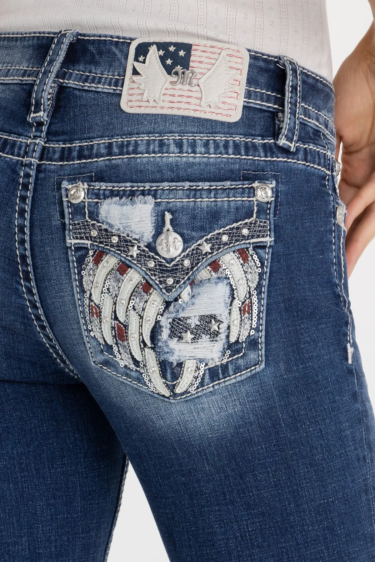 Trinity Wing Bootcut Jeans sold by Miss Me