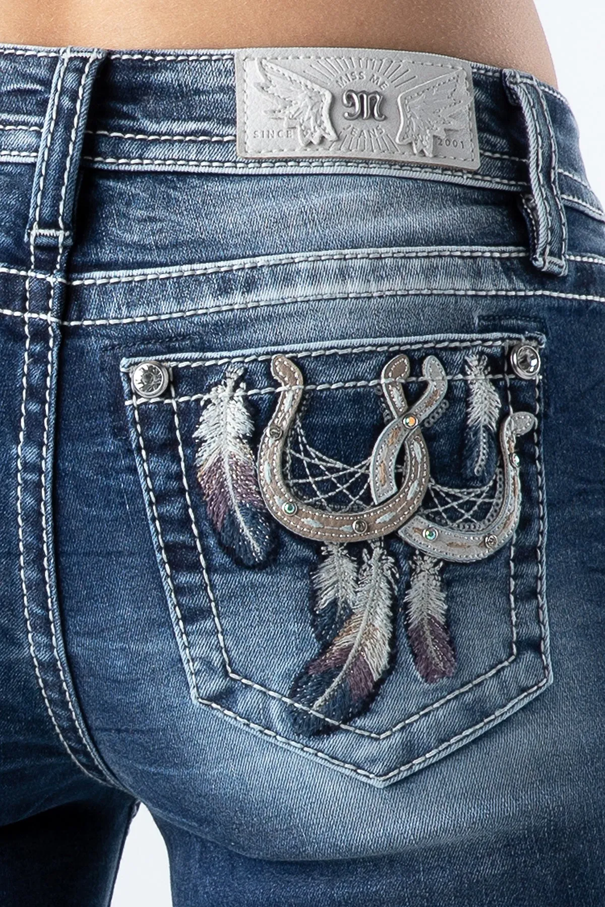 Horseshoe Feather Denim sold by Miss Me product image thumbnail 3