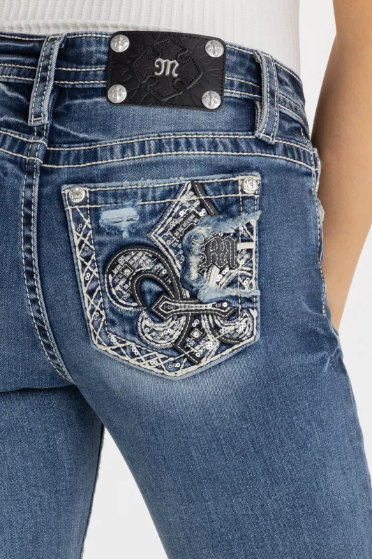 Gothique Fleur Bootcut Jeans sold by Miss Me