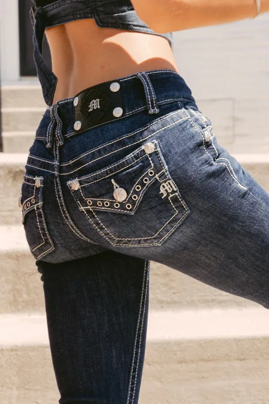 Esme Double Waist Low Rise Bootcut Jeans sold by Miss Me