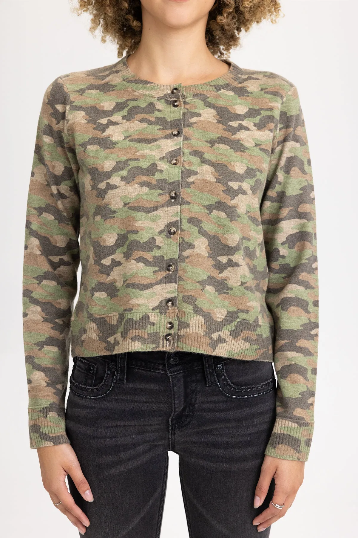 Reese Camo Knit Cardigan sold by Miss Me product image thumbnail 4