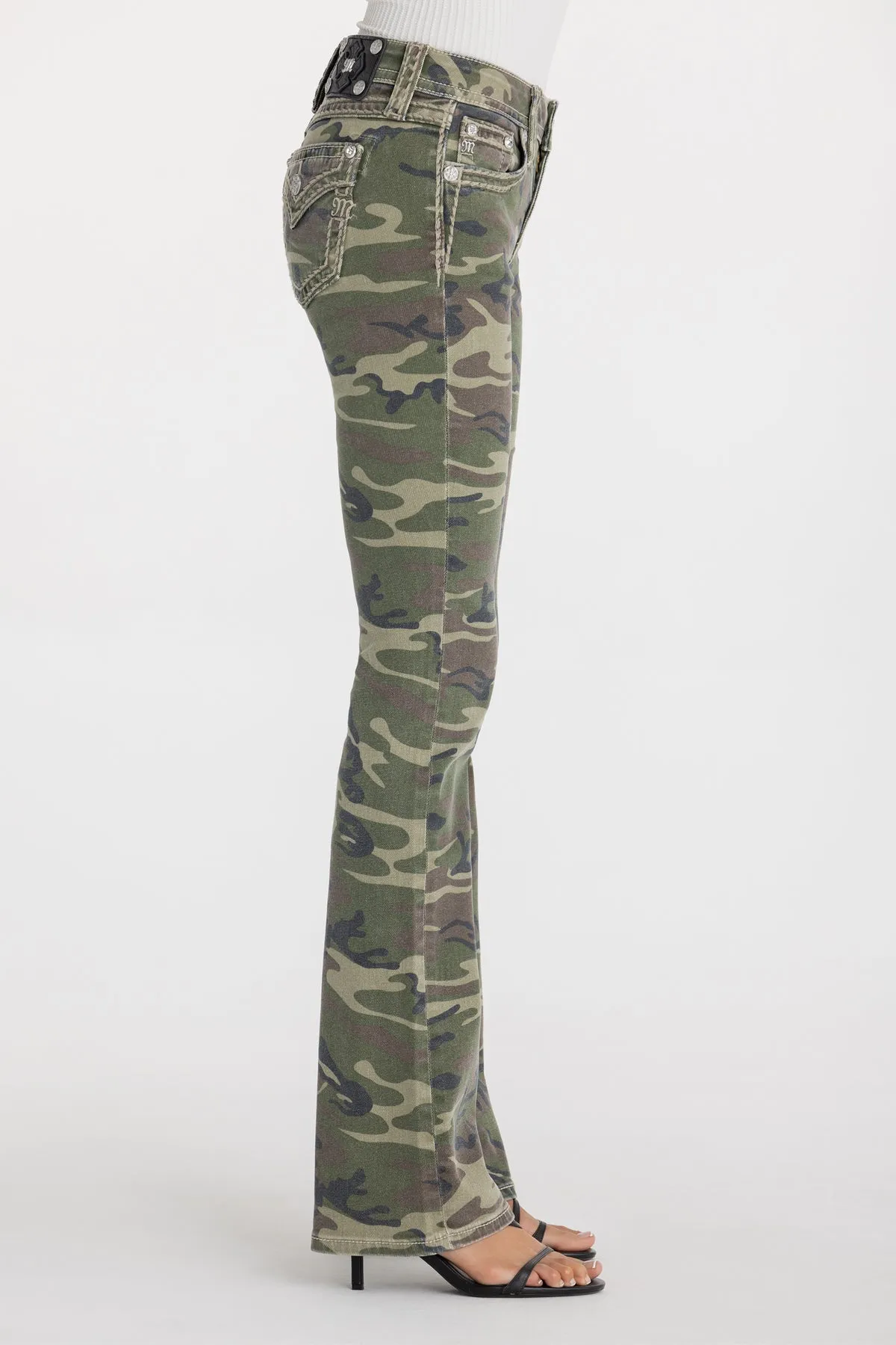 Silas Camo Stitched Bootcut Jeans sold by Miss Me product image thumbnail 5
