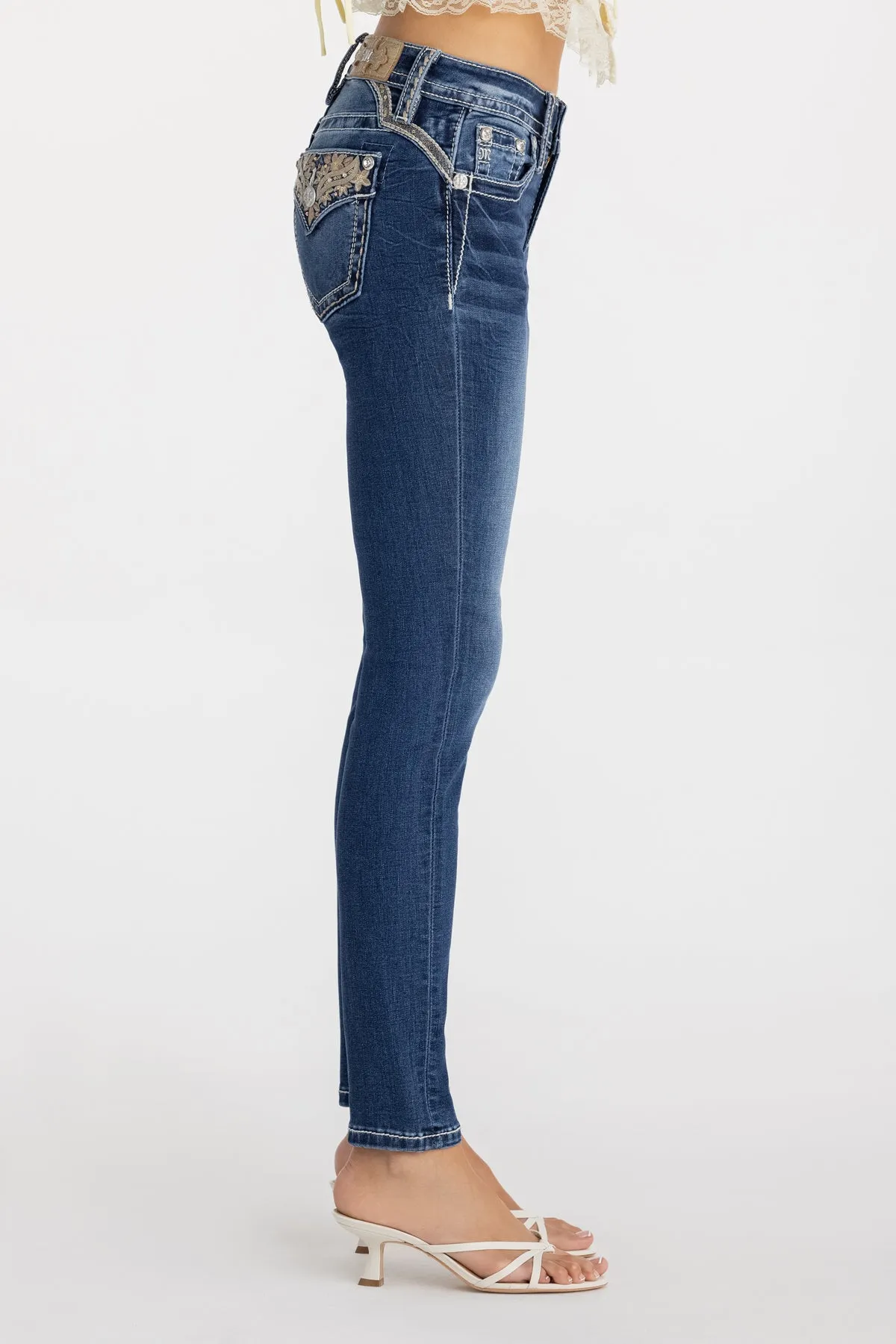 Golden Dust Skinny Jeans sold by Miss Me product image thumbnail 5