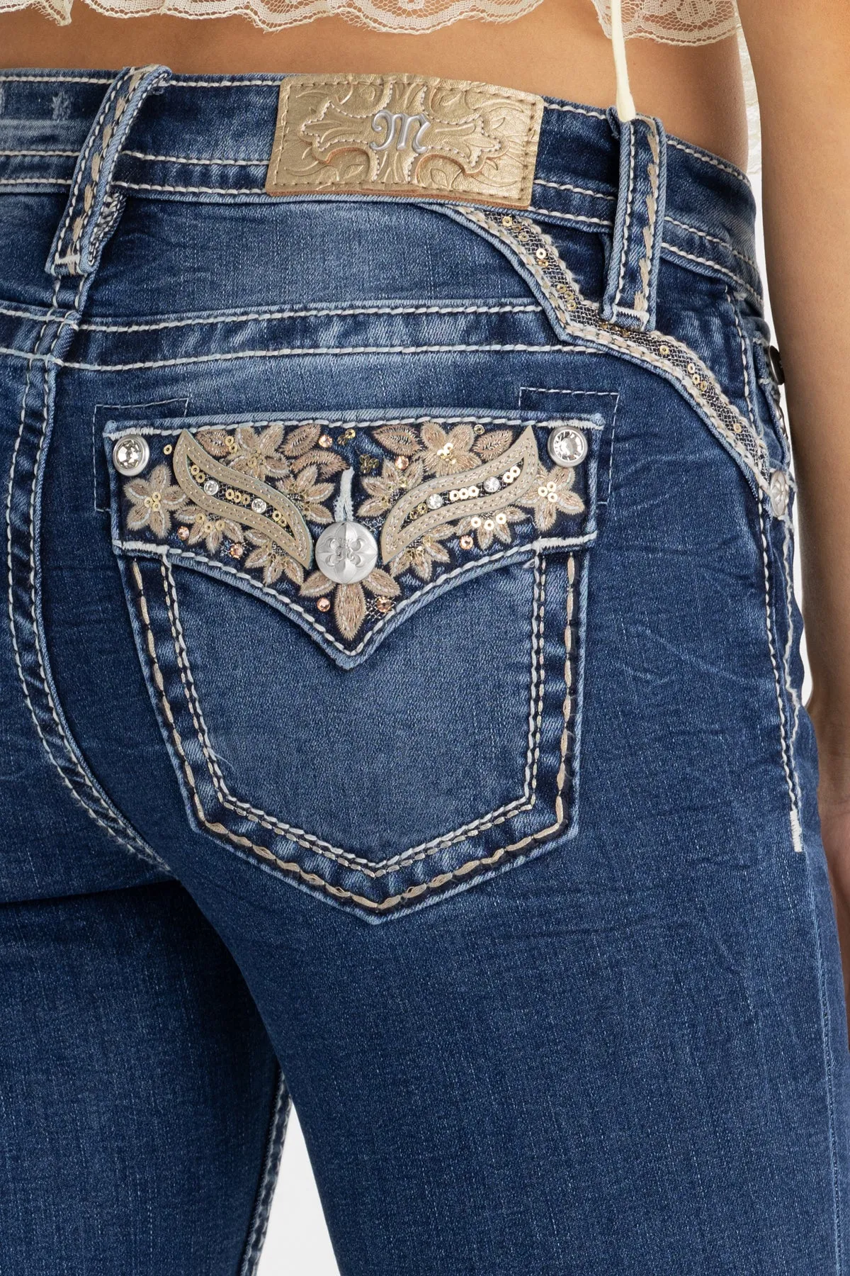 Golden Dust Skinny Jeans sold by Miss Me product image thumbnail 2