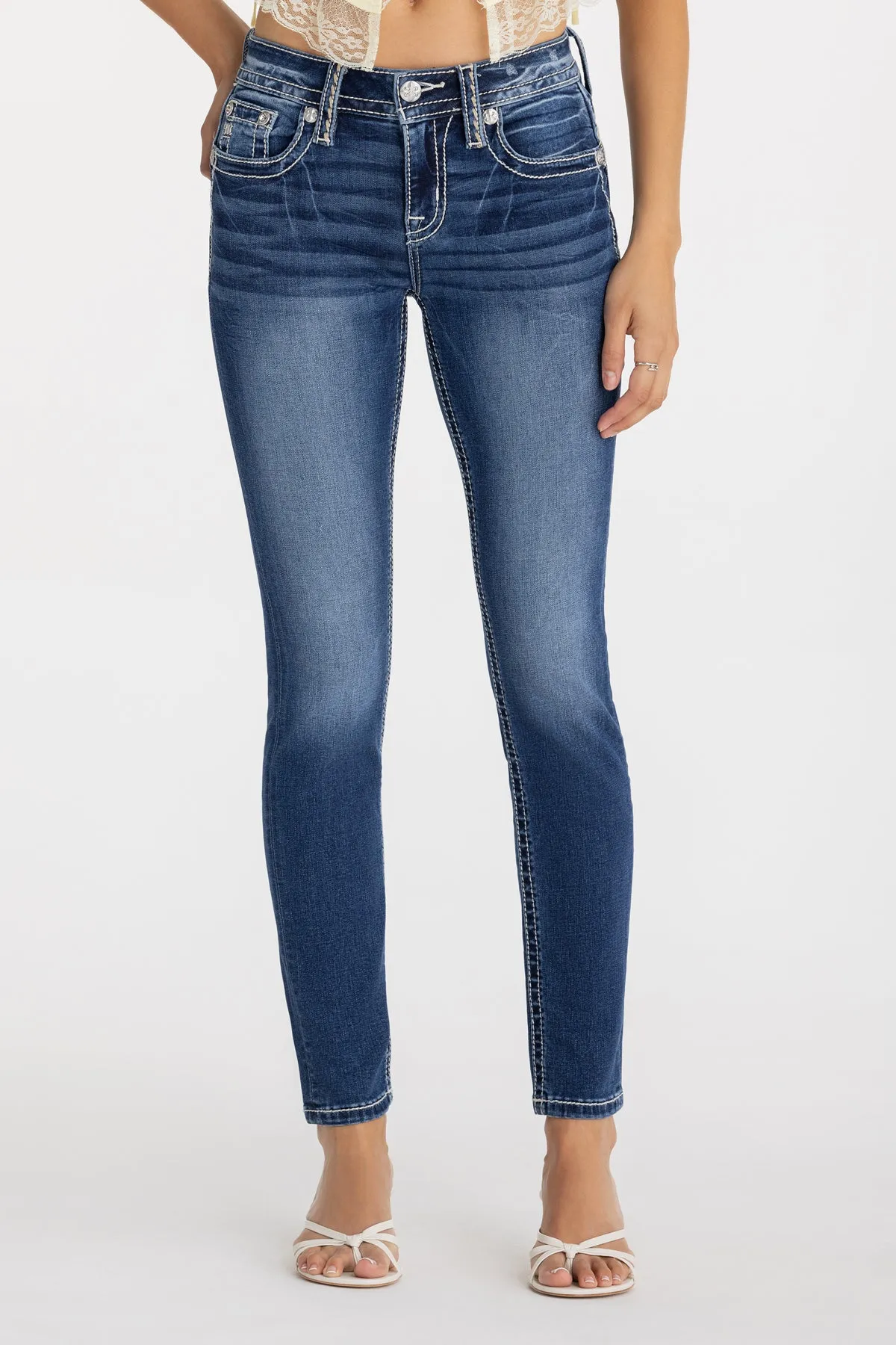 Golden Dust Skinny Jeans sold by Miss Me product image thumbnail 3