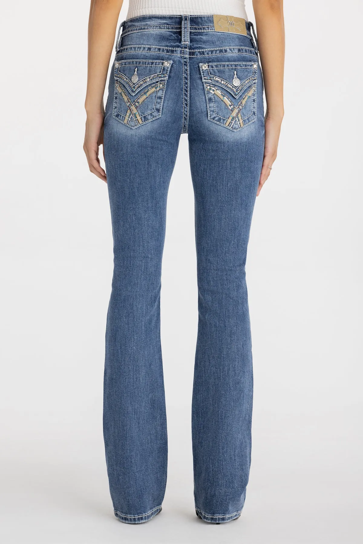 Avery Cross Stitch Bootcut Jeans sold by Miss Me