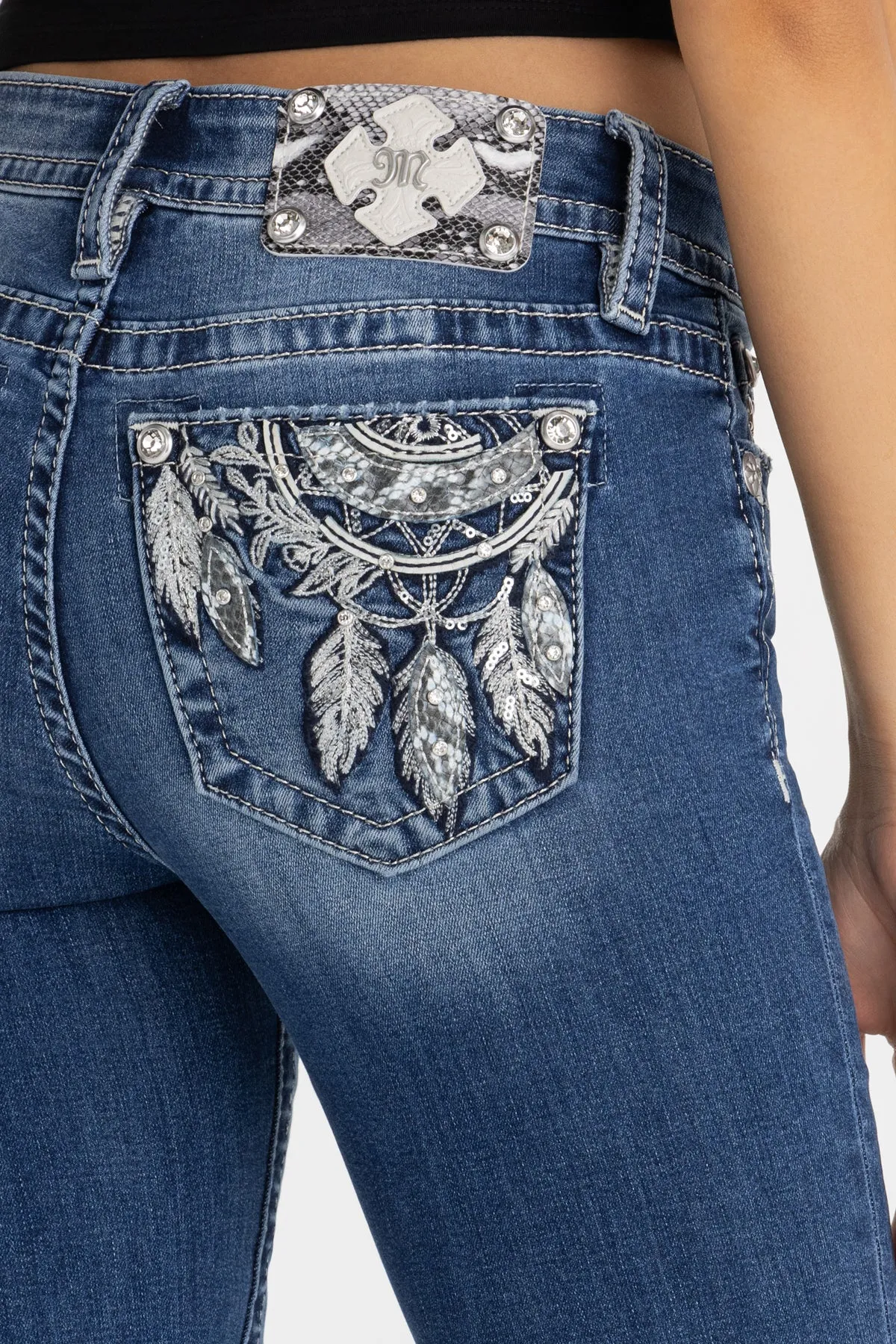 Shadowcatcher Slim Bootcut Jeans sold by Miss Me