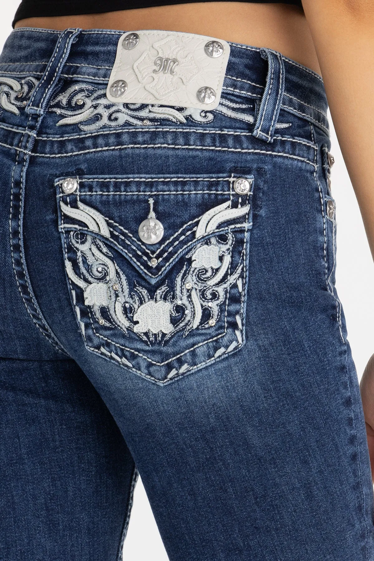 Glacé Bleu Bootcut Jeans sold by Miss Me