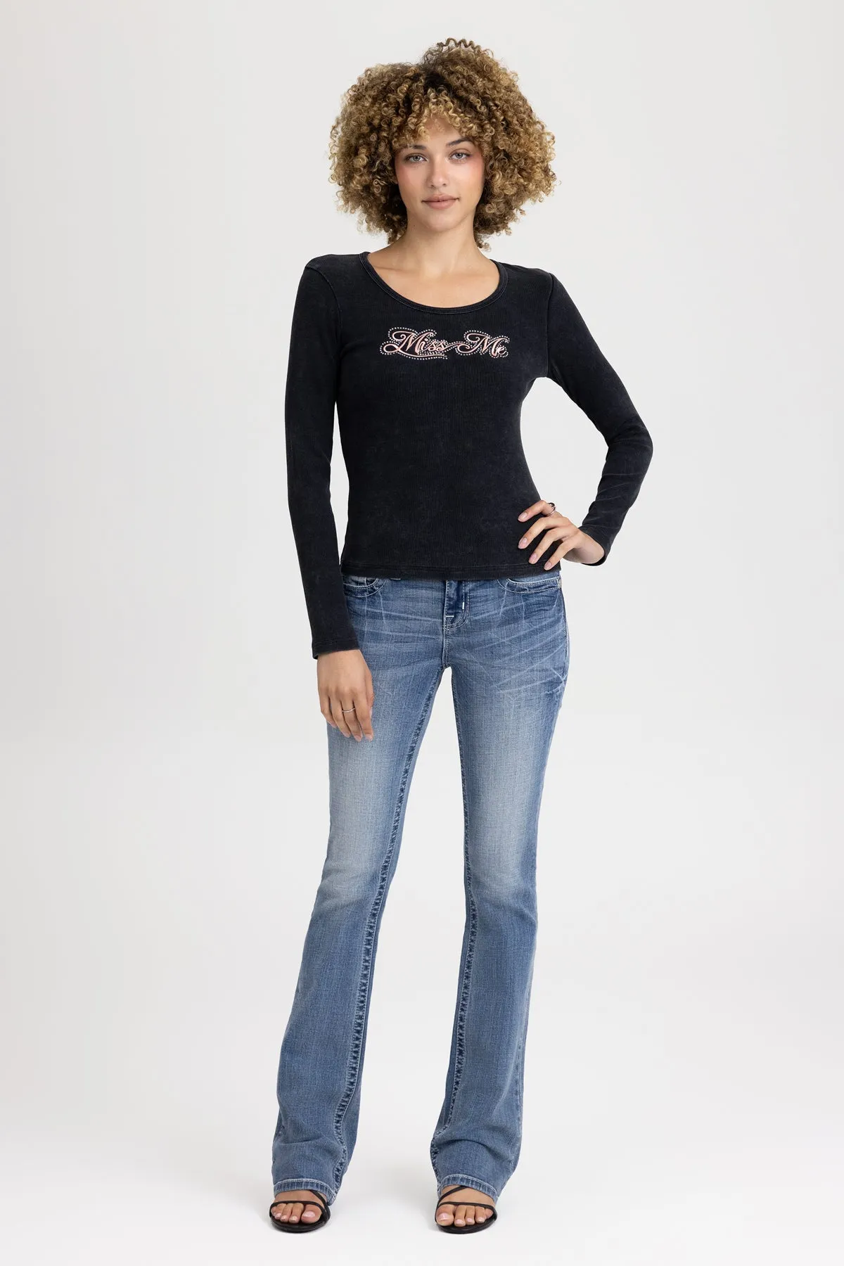 Kezia Cross Bootcut Jeans sold by Miss Me product image thumbnail 5