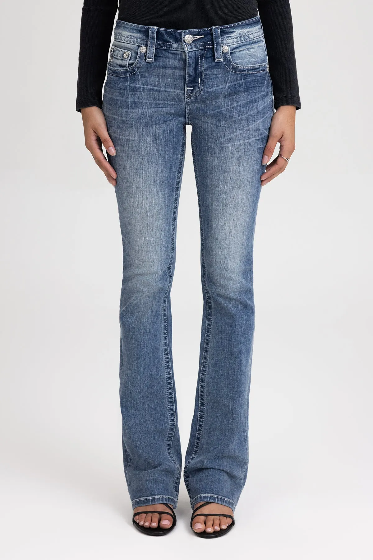 Kezia Cross Bootcut Jeans sold by Miss Me product image thumbnail 2