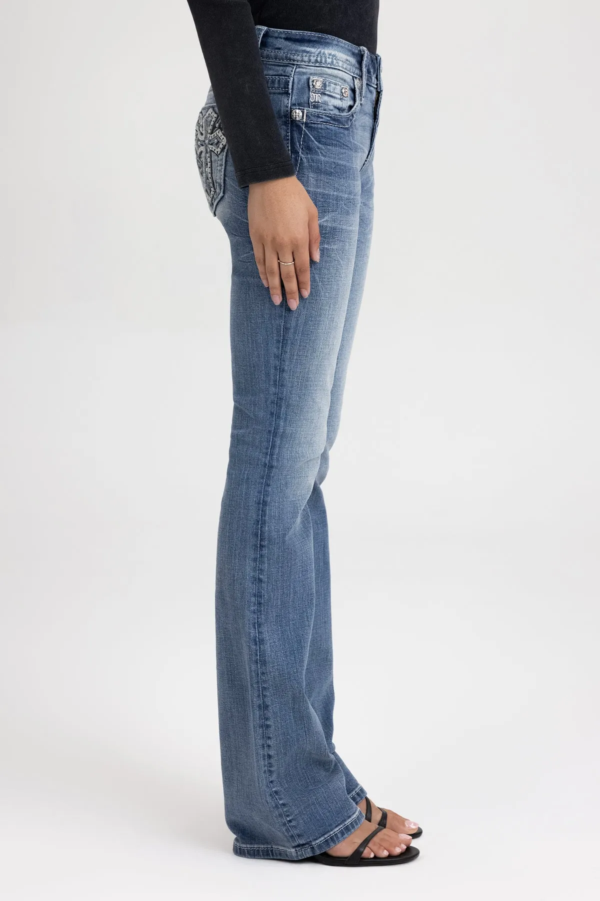 Kezia Cross Bootcut Jeans sold by Miss Me product image thumbnail 3