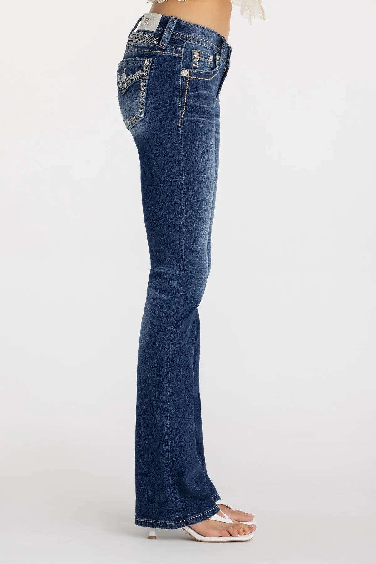 Erella Border Bootcut Jeans sold by Miss Me product image thumbnail 4