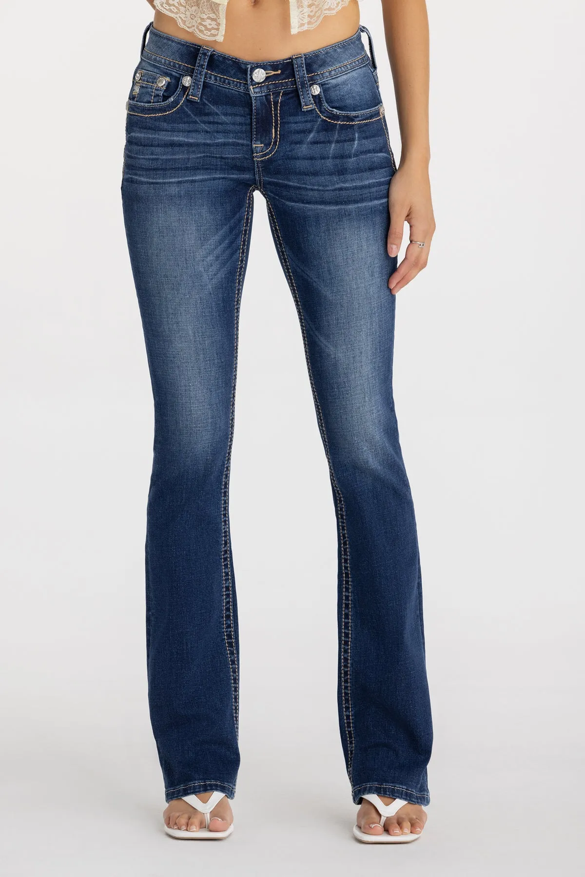 Erella Border Bootcut Jeans sold by Miss Me product image thumbnail 5