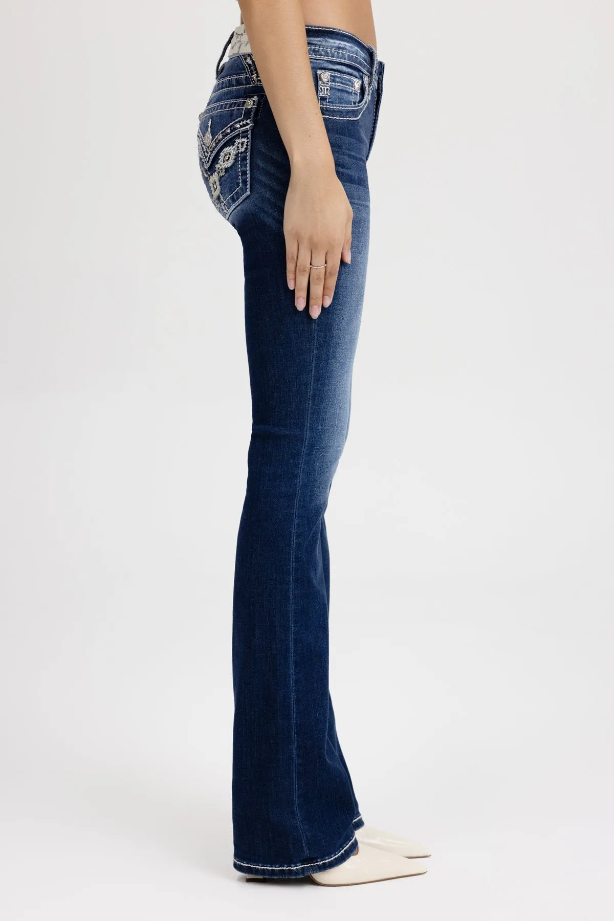 Nyah Cross Stitched Bootcut Jeans sold by Miss Me product image thumbnail 3