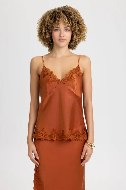 Valencia Satin Cami Top sold by Miss Me