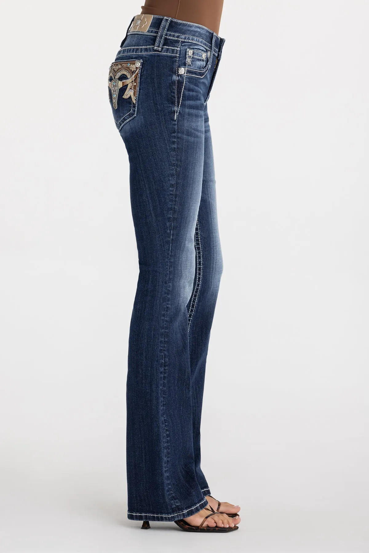 Clover Longhorn Bootcut Jeans sold by Miss Me product image thumbnail 5