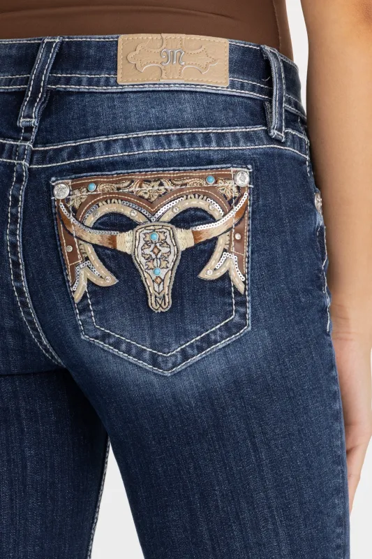 Clover Longhorn Bootcut Jeans sold by Miss Me