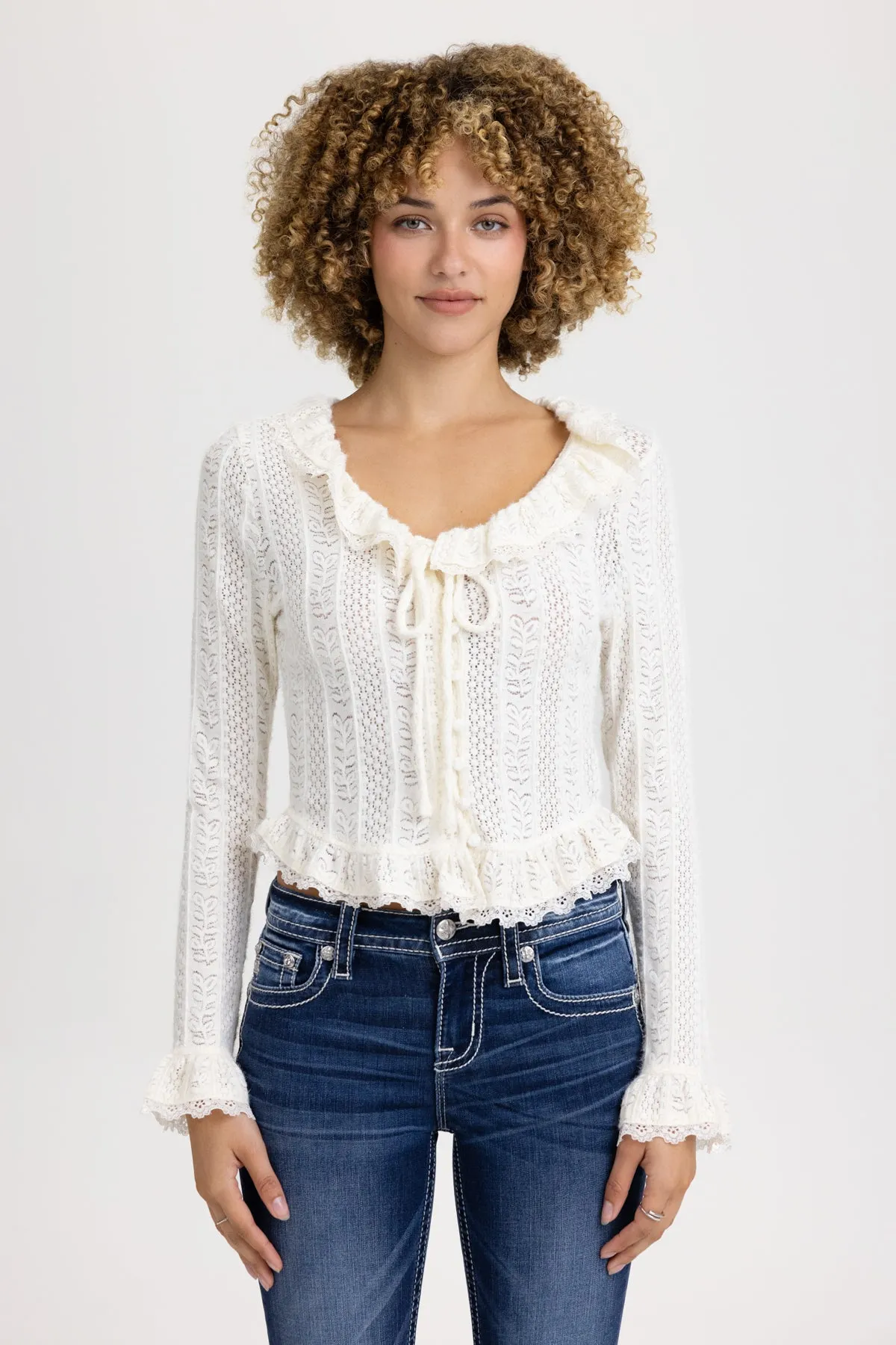 Amber Ruffle Top sold by Miss Me product image thumbnail 2