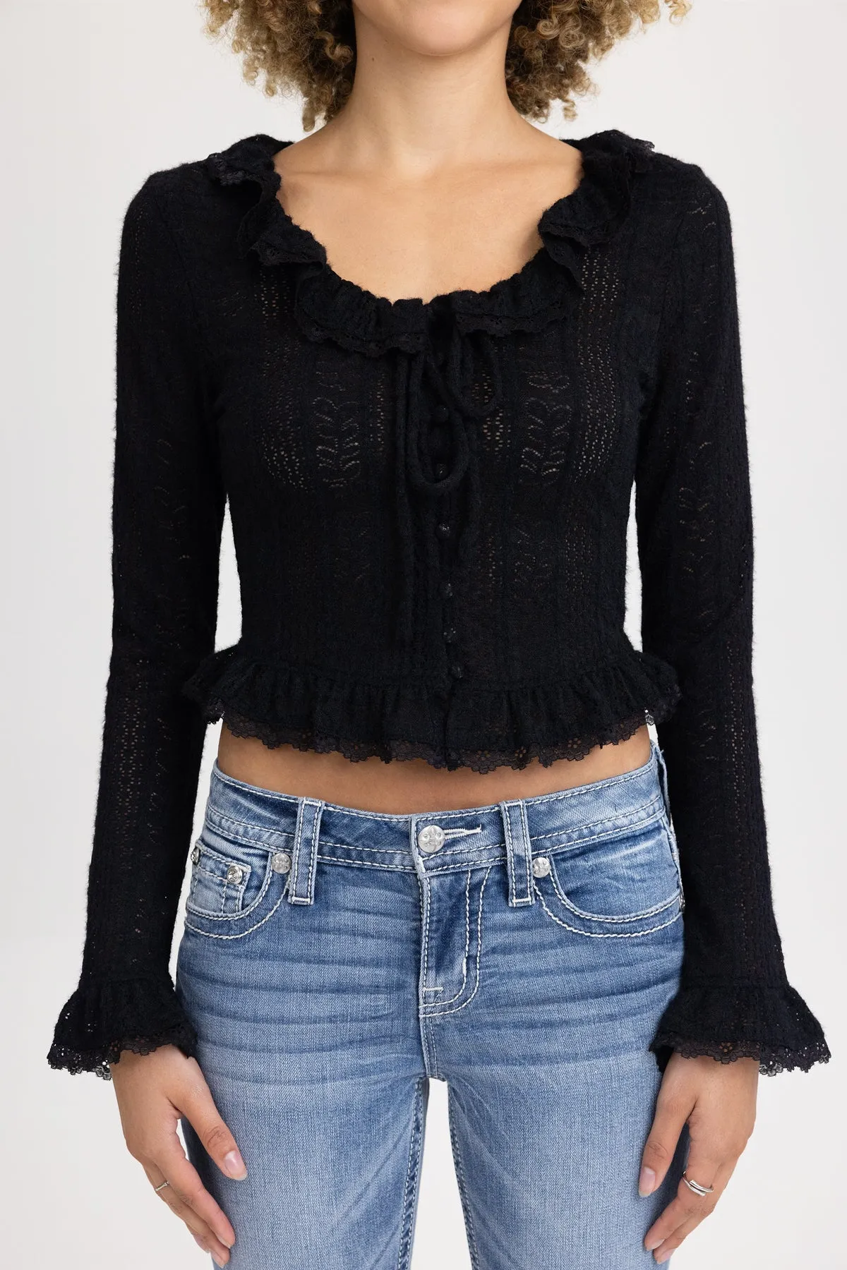 Amber Ruffle Top sold by Miss Me product image thumbnail 5