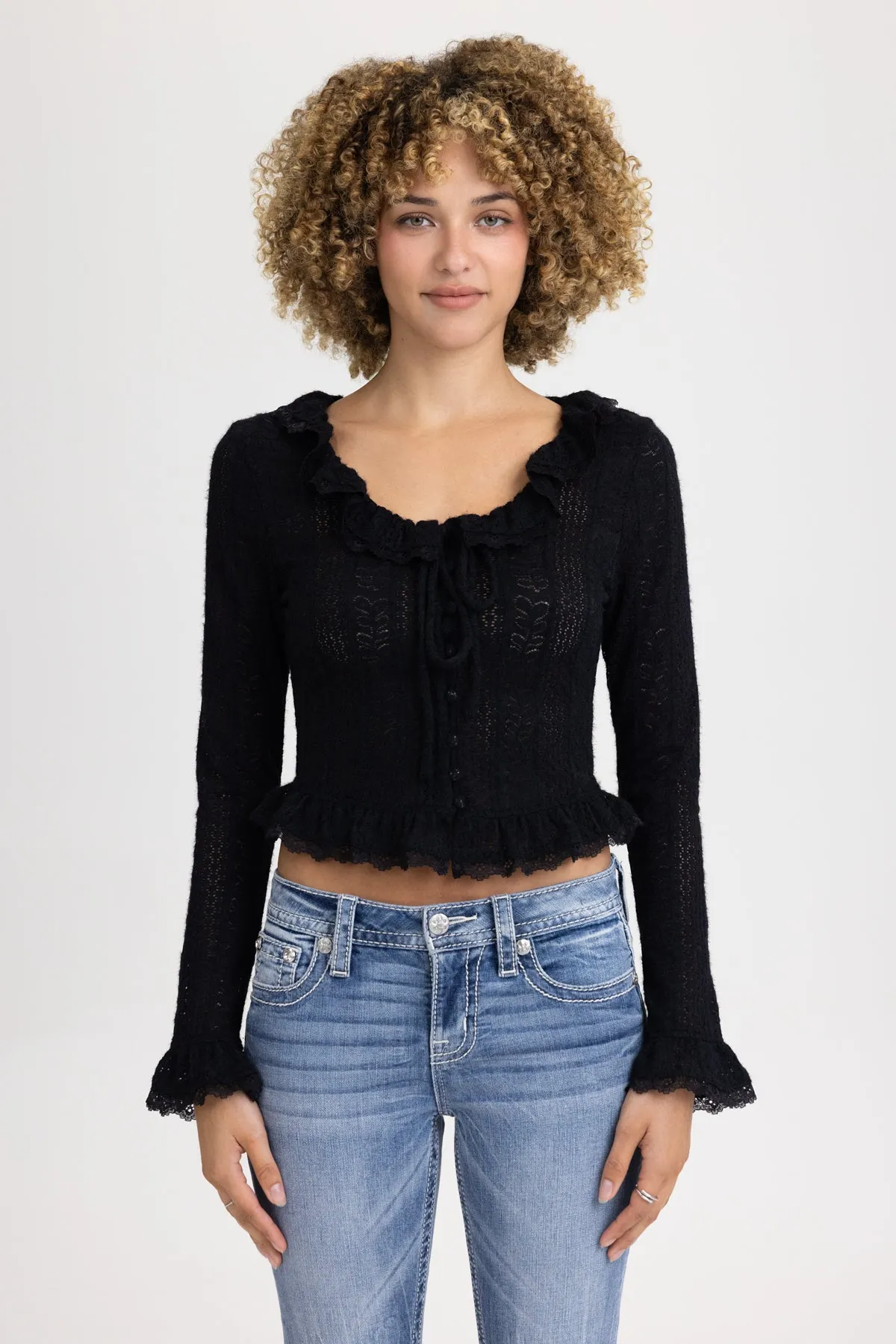 Amber Ruffle Top sold by Miss Me