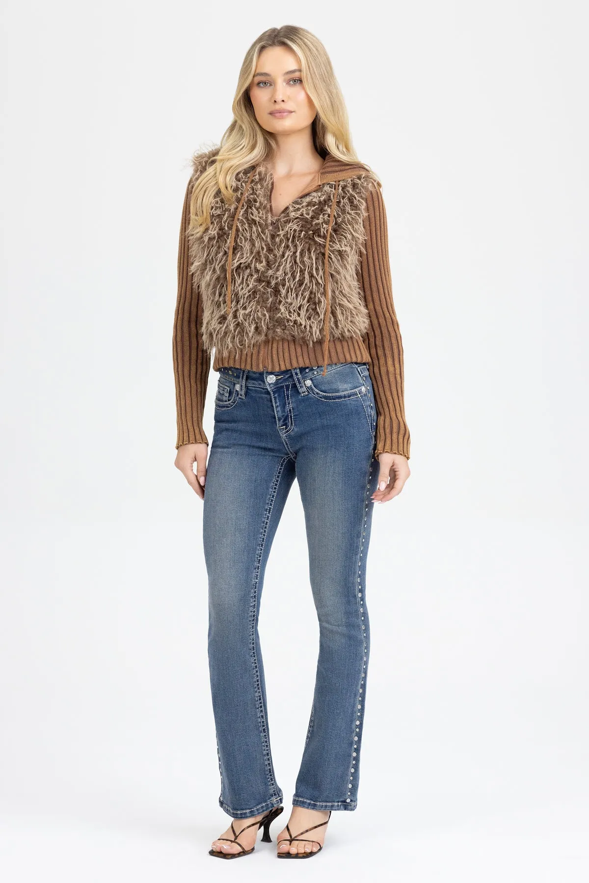 Katz Shaggy Faux Fur Jacket sold by Miss Me product image thumbnail 5