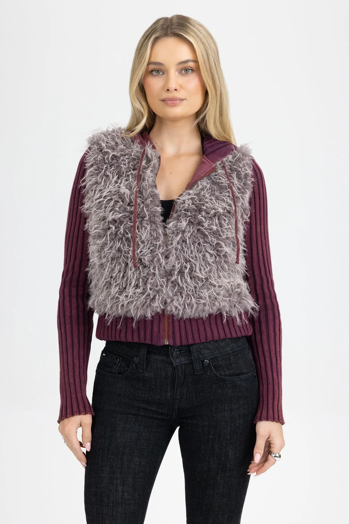 Katz Shaggy Faux Fur Jacket sold by Miss Me product image thumbnail 2