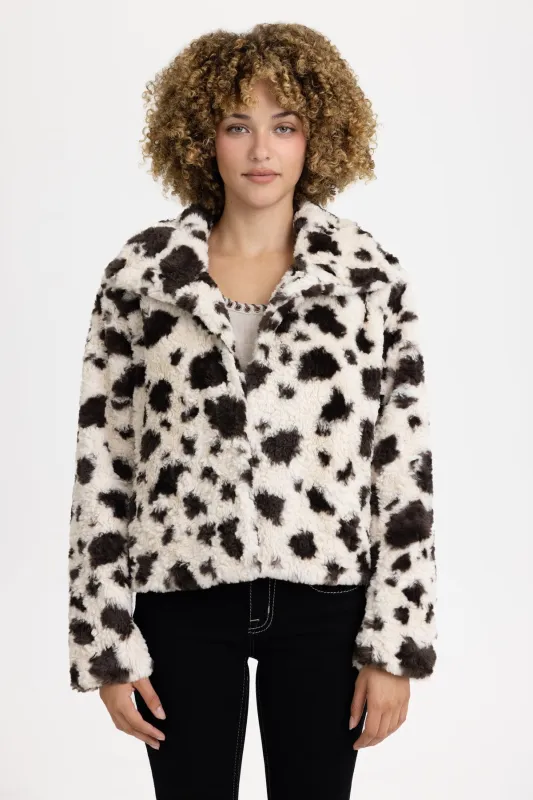 Soprano Cow Print Jacket sold by Miss Me