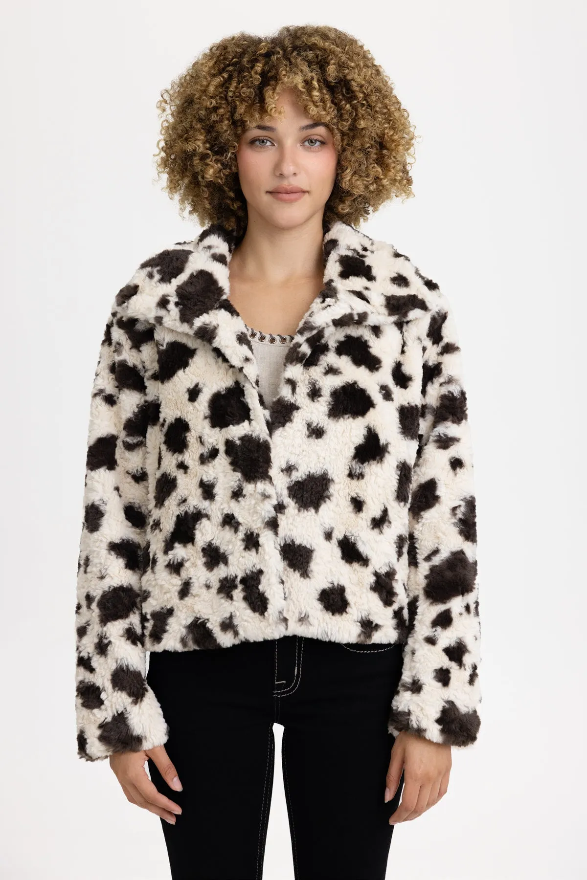 Soprano Cow Print Jacket sold by Miss Me