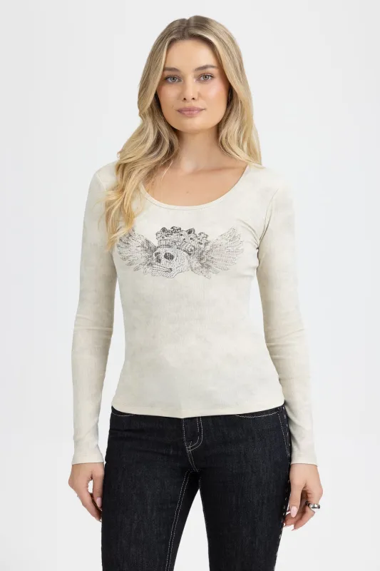 Arlo Ribbed Knit Top made by Miss Me