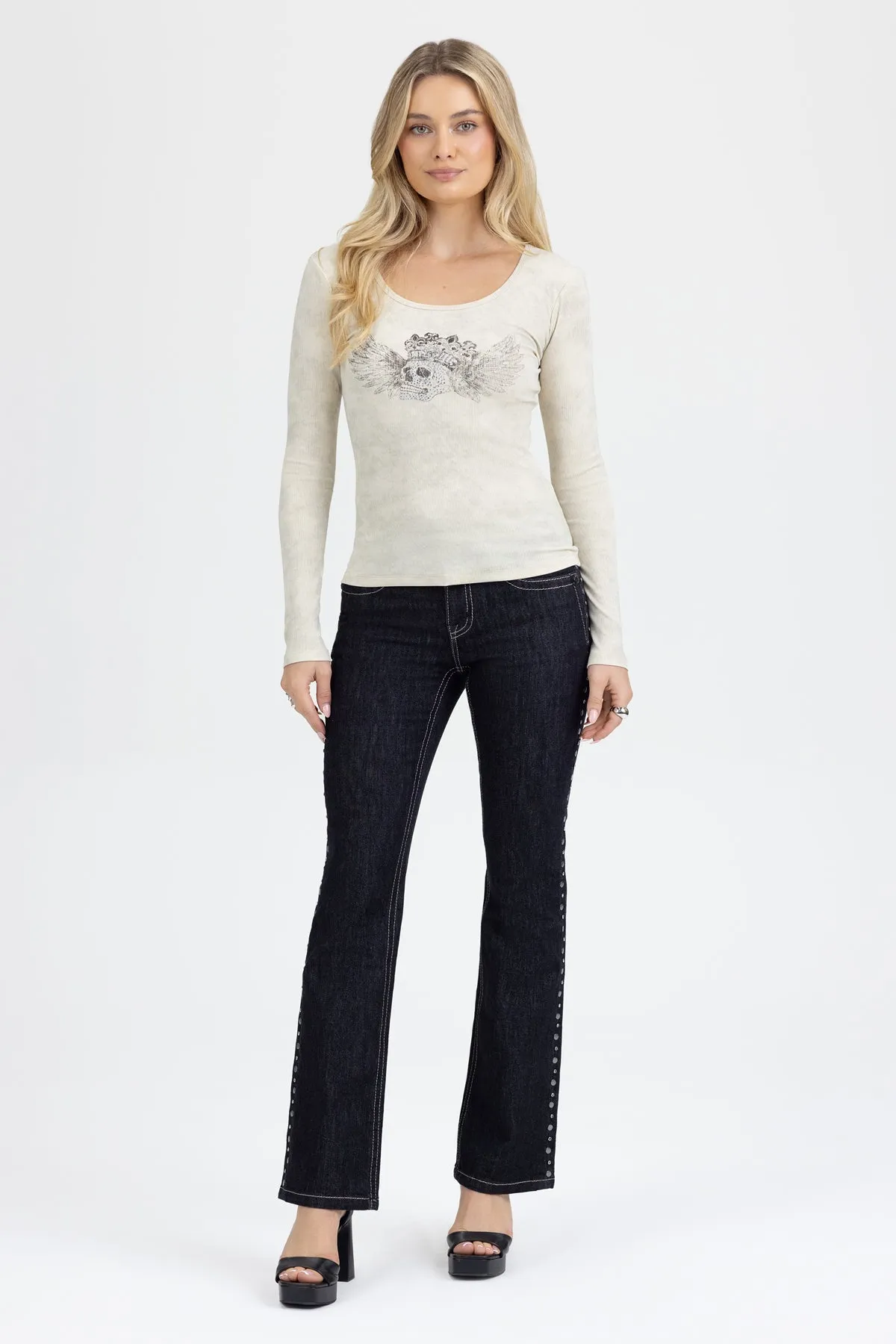 Arlo Ribbed Knit Top sold by Miss Me product image thumbnail 4