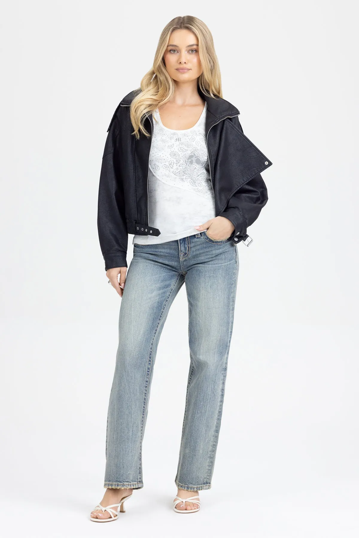 Lonnie Leather Jacket sold by Miss Me product image thumbnail 4