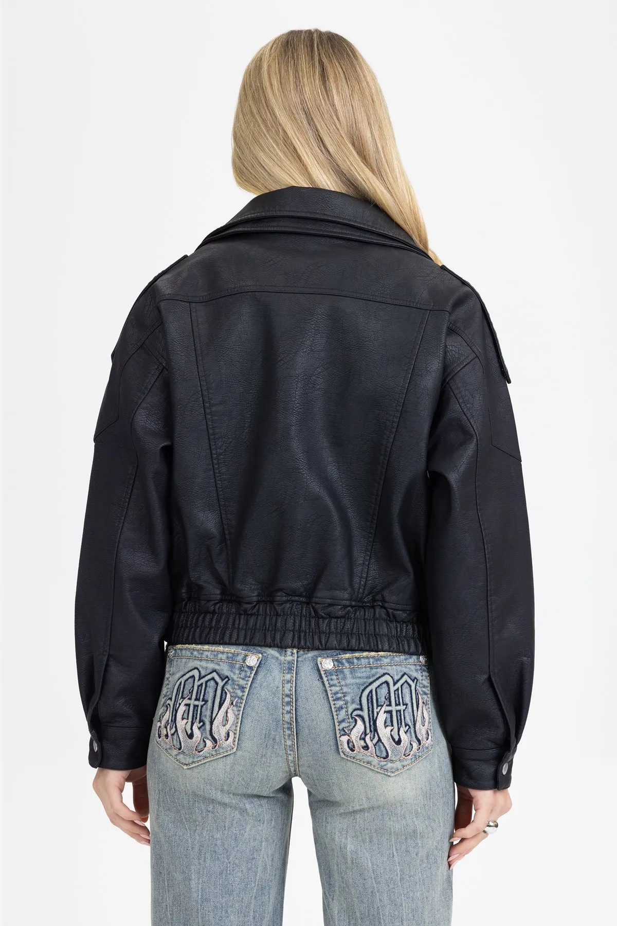 Lonnie Leather Jacket sold by Miss Me product image thumbnail 5
