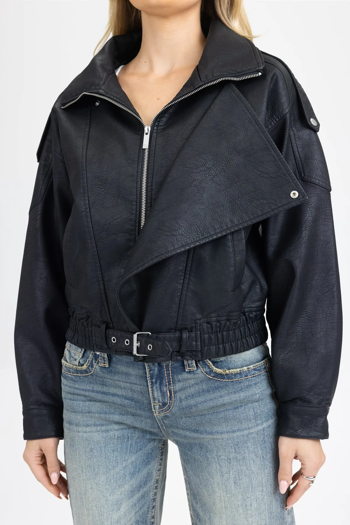 Lonnie Leather Jacket sold by Miss Me product image thumbnail 2