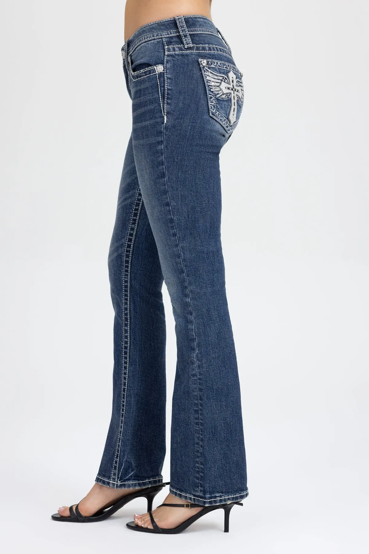 Angelisa Cross Bootcut Jeans sold by Miss Me product image thumbnail 5