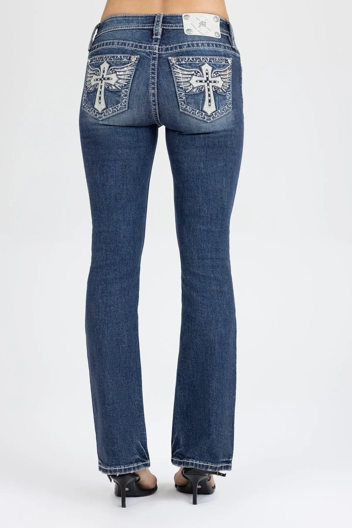 Angelisa Cross Bootcut Jeans sold by Miss Me