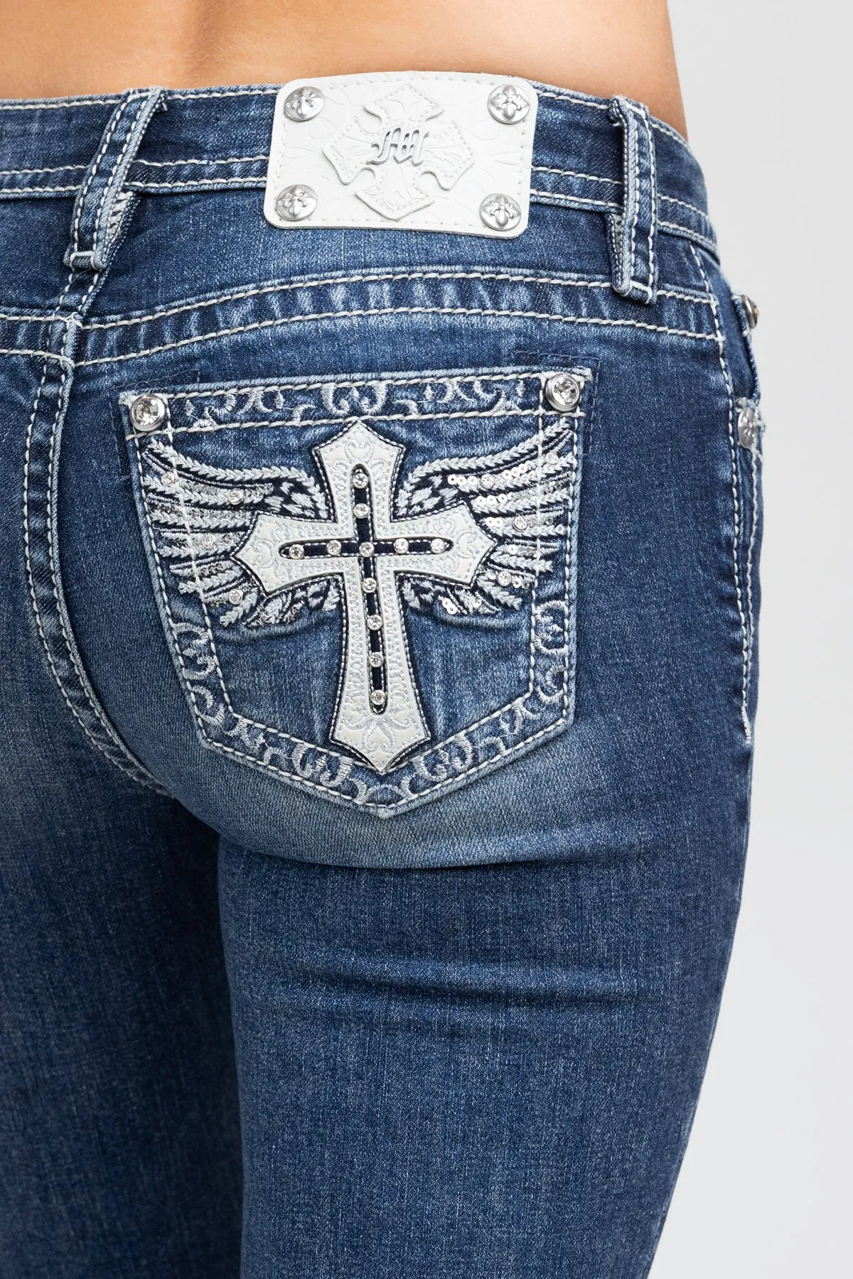 Angelisa Cross Bootcut Jeans sold by Miss Me product image thumbnail 2