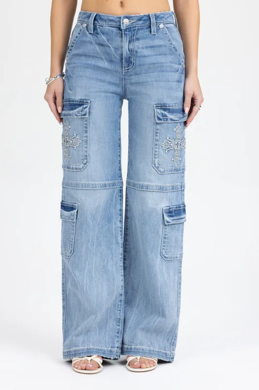 Axel Cargo Wide Leg sold by Miss Me