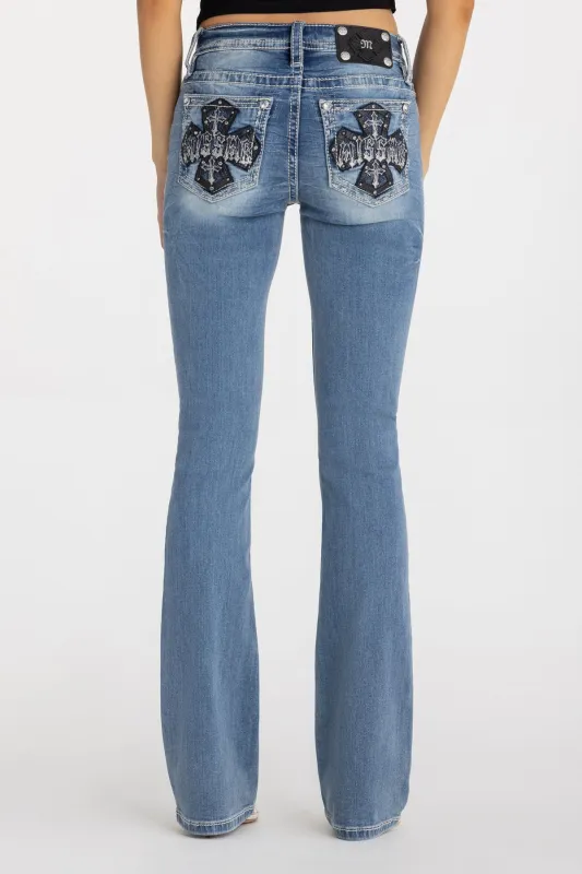 Venus Cross Bootcut Jeans sold by Miss Me