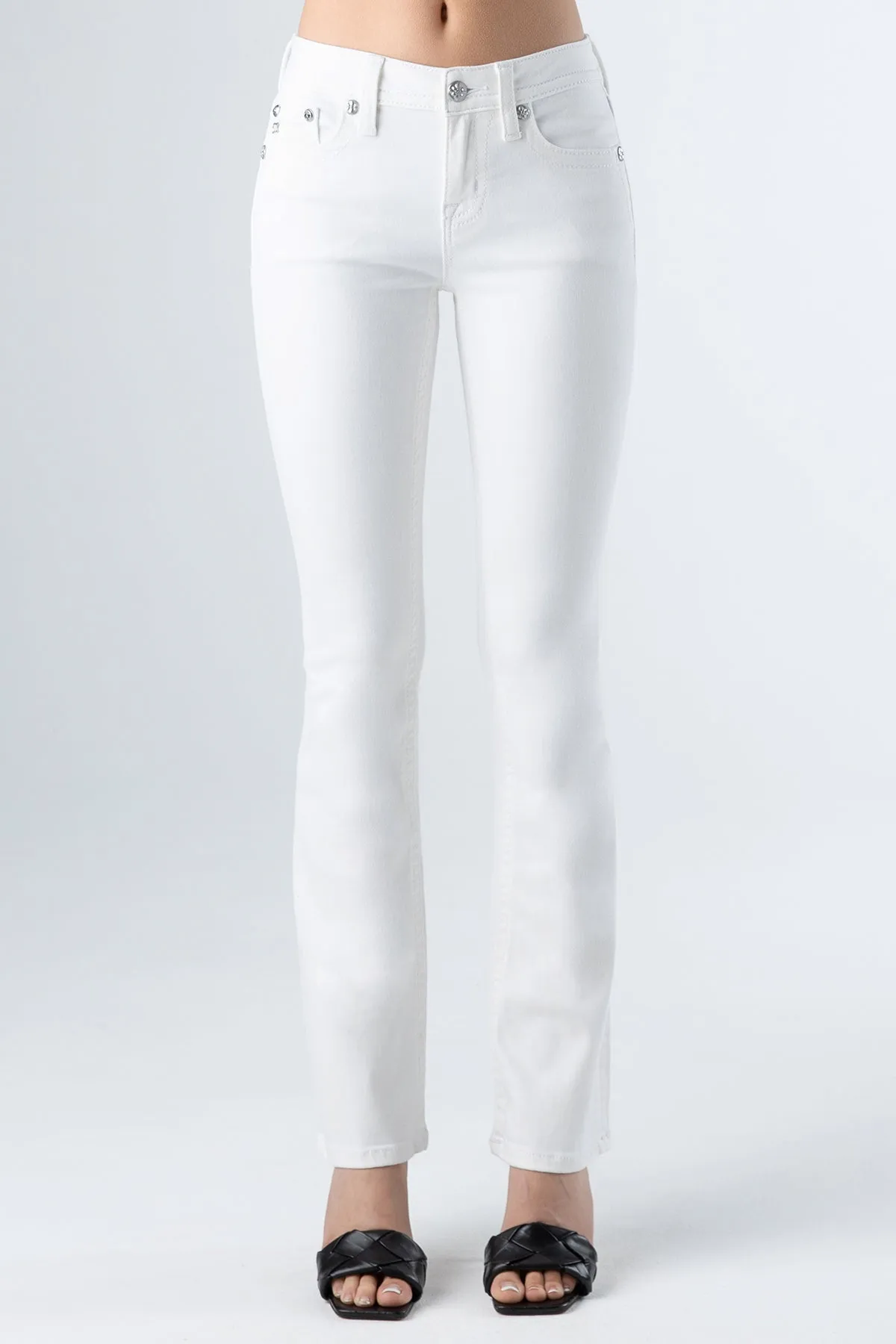 White Crossed Lines Denim sold by Miss Me product image thumbnail 2