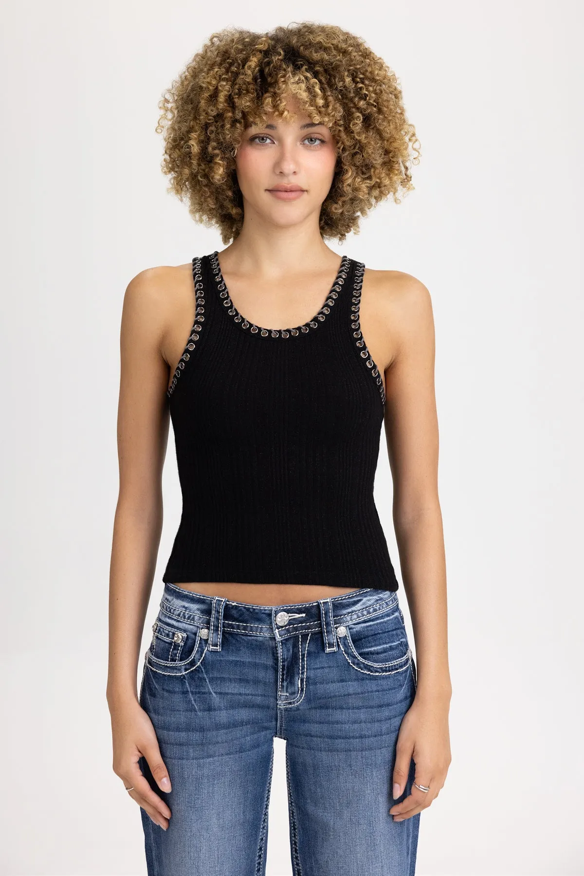 Sarai Knit Tank sold by Miss Me product image thumbnail 3