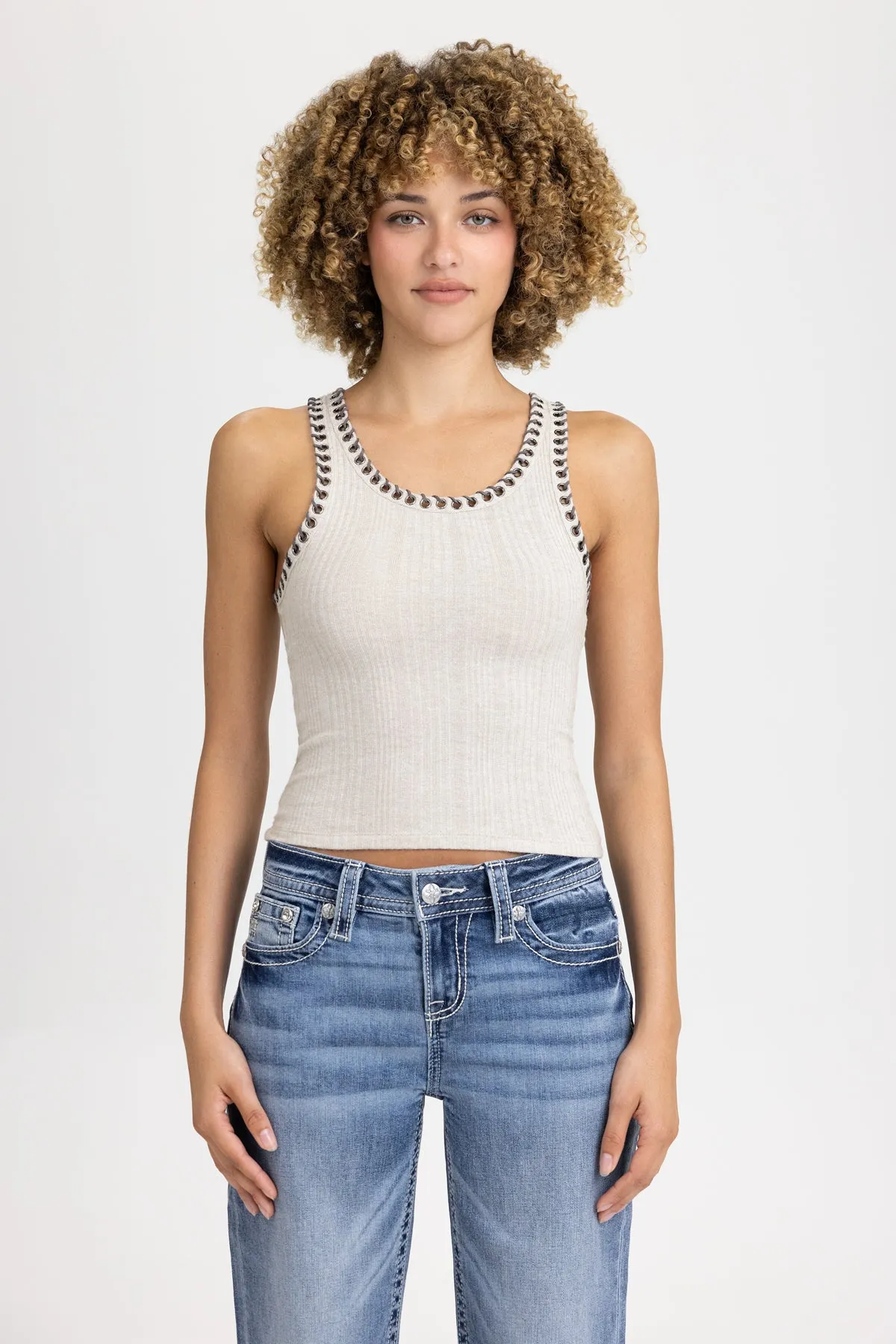 Sarai Knit Tank sold by Miss Me