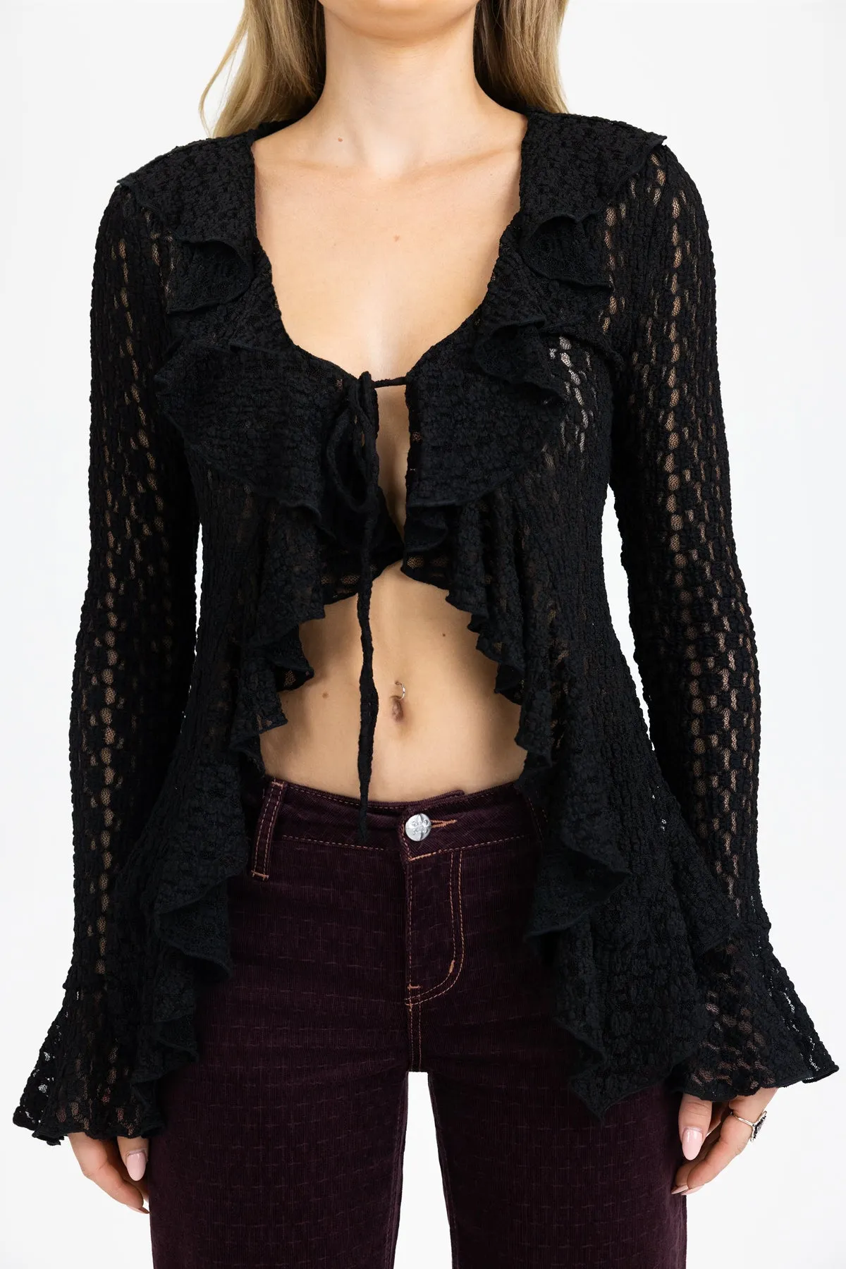 Emory Lace Ruffle Top sold by Miss Me product image thumbnail 4
