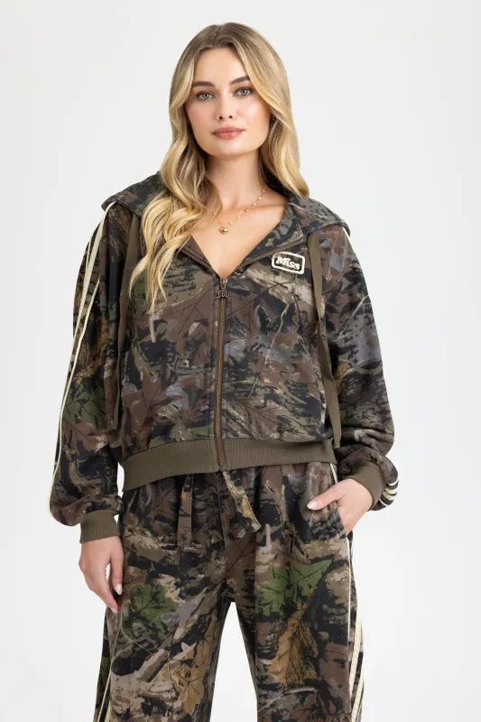 Carlee Camo Hoodie sold by Miss Me