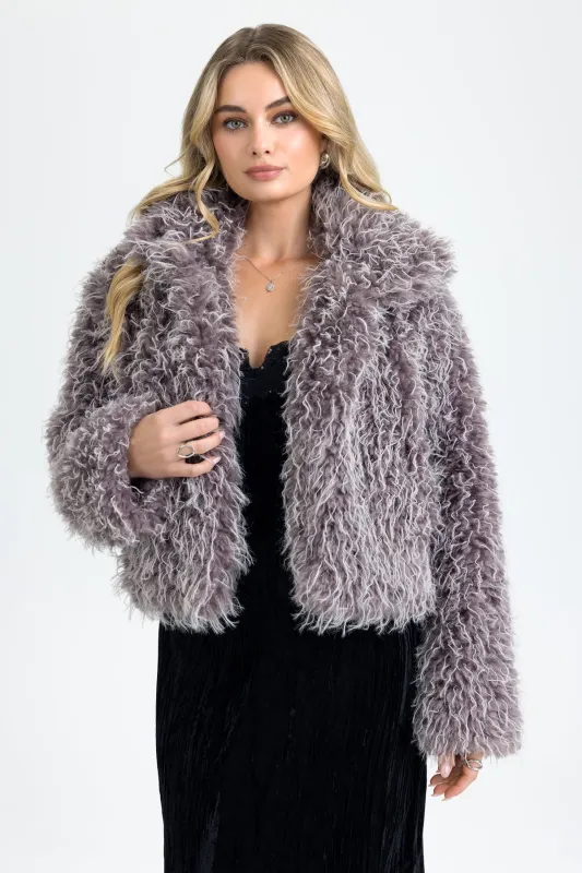 Lorelai Shaggy Fur Jacket sold by Miss Me
