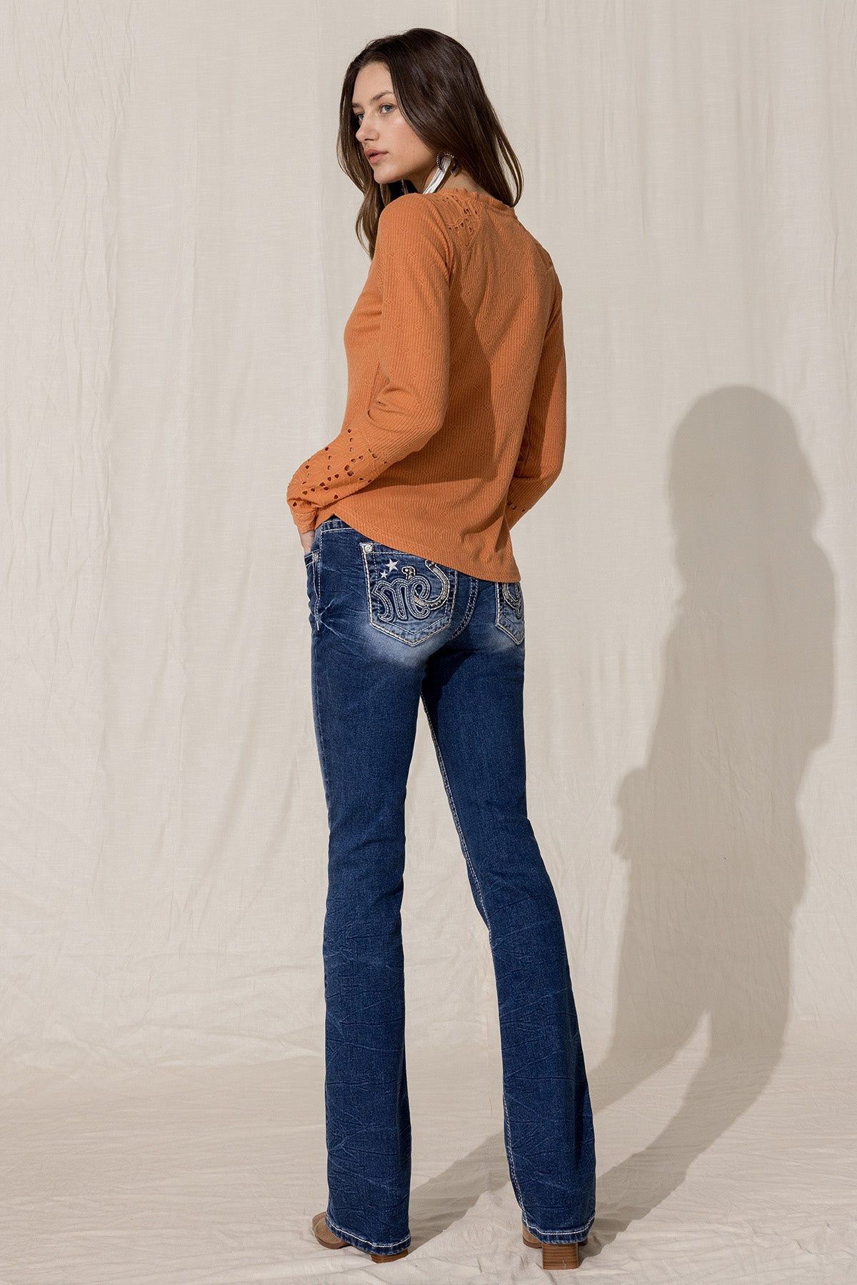 Eyelet Detail Knit Top sold by Miss Me product image thumbnail 5