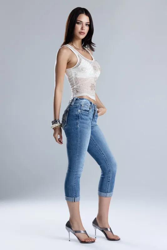 Bexley Cross Capri Jeans sold by Miss Me