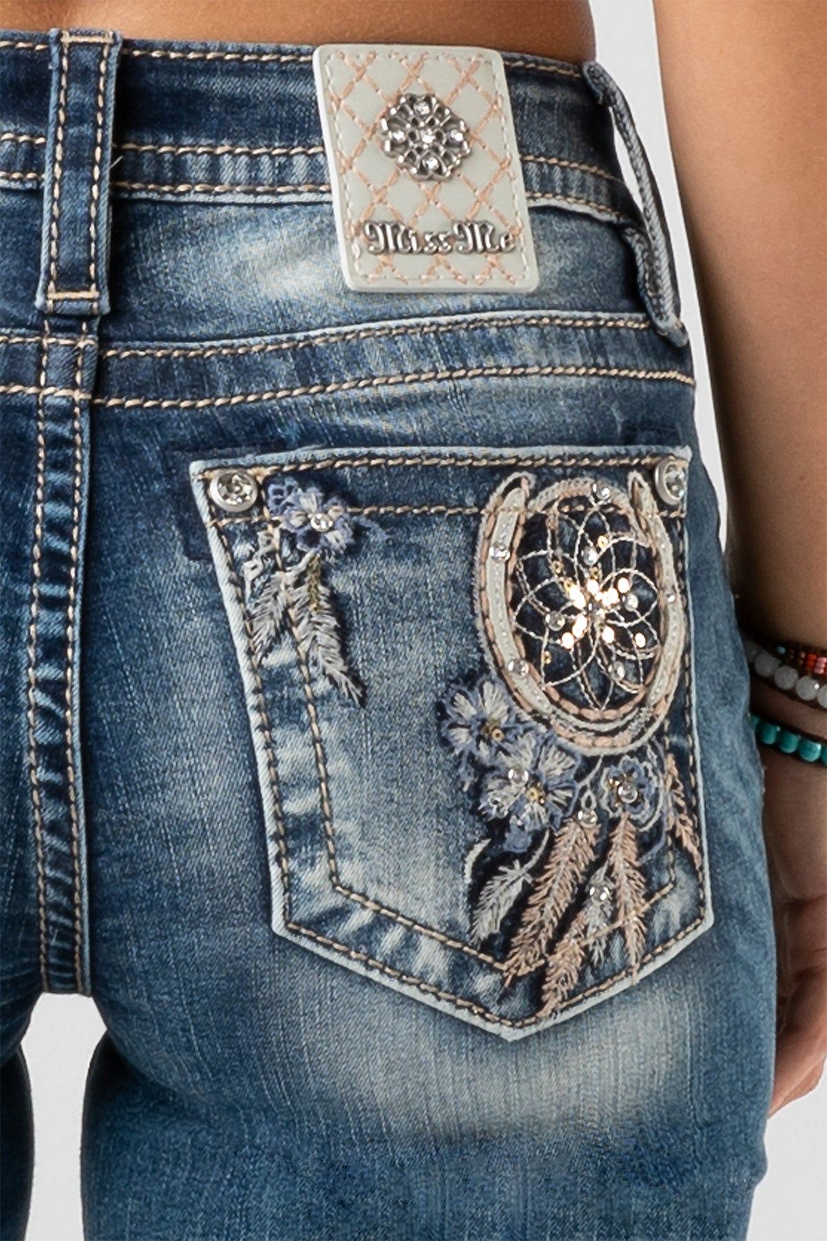 Tropical Dream Bootcut Jeans sold by Miss Me product image thumbnail 4