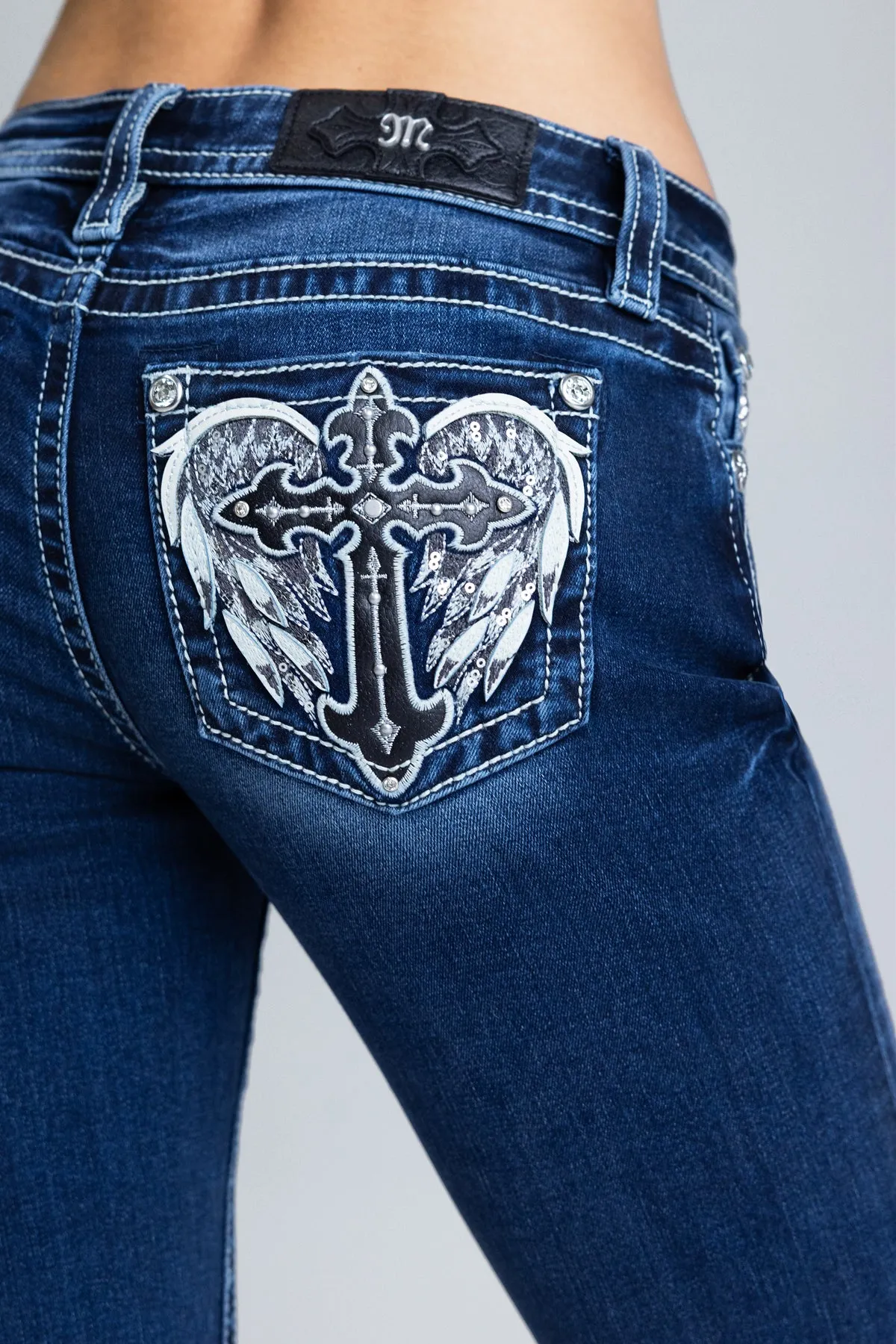 Orlaith Cross Bootcut Jeans sold by Miss Me product image thumbnail 2
