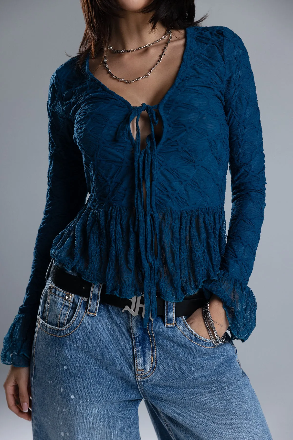 Braswell Lace Top sold by Miss Me product image thumbnail 4