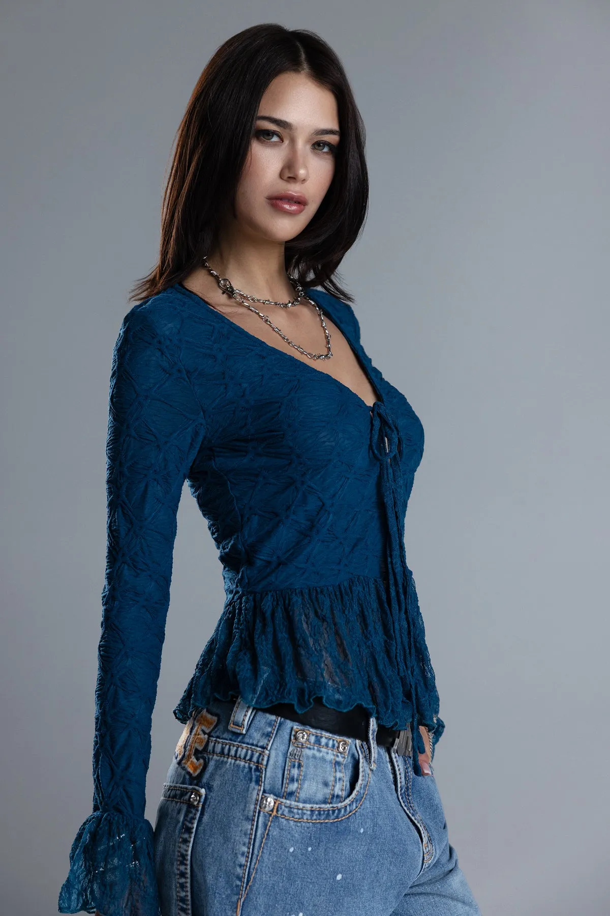 Braswell Lace Top sold by Miss Me product image thumbnail 3